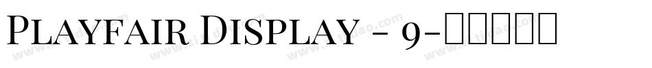 Playfair Display - 9字体转换